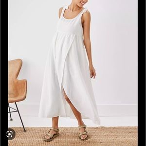 American eagle tie sleeve white dress
